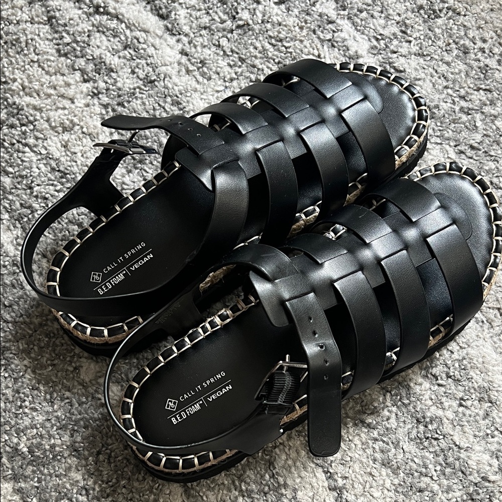 Call It Spring Black Sandals